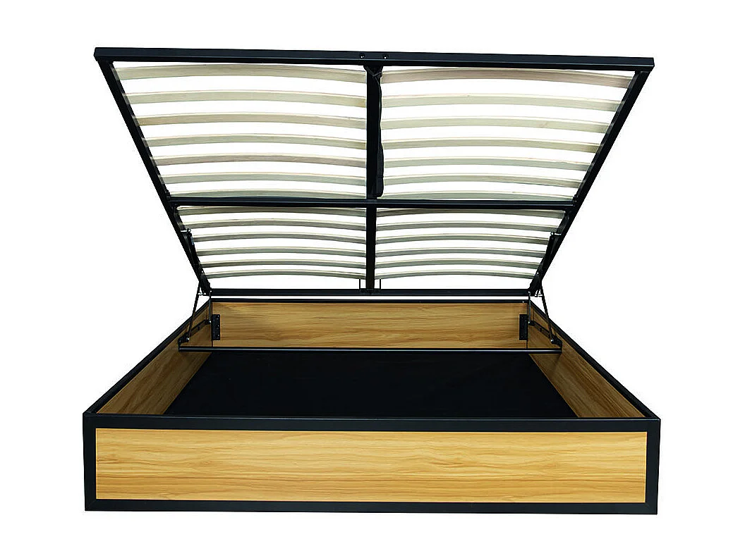 Lit coffre industriel 140 x 190 cm JERSEY