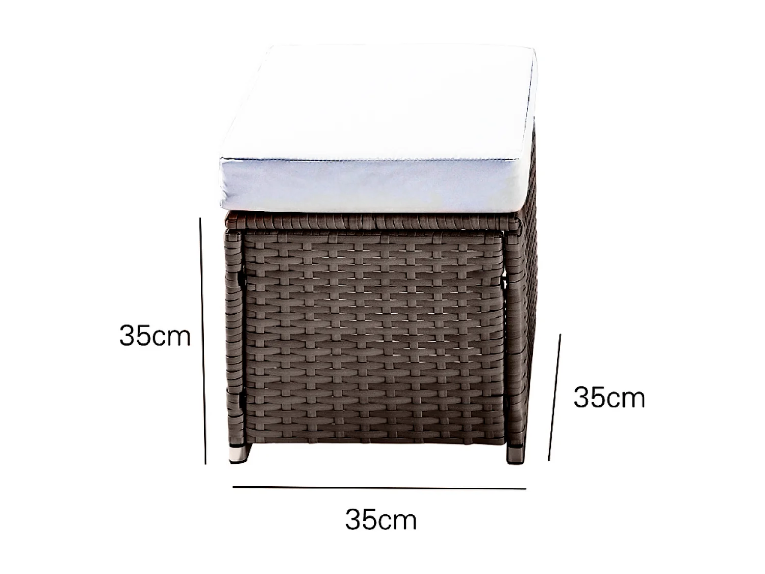 Inklapbare loungeset voor 10 personen van bruin gevlochten kunsthars SAMOA - Comfortabel, modulair en elegant!