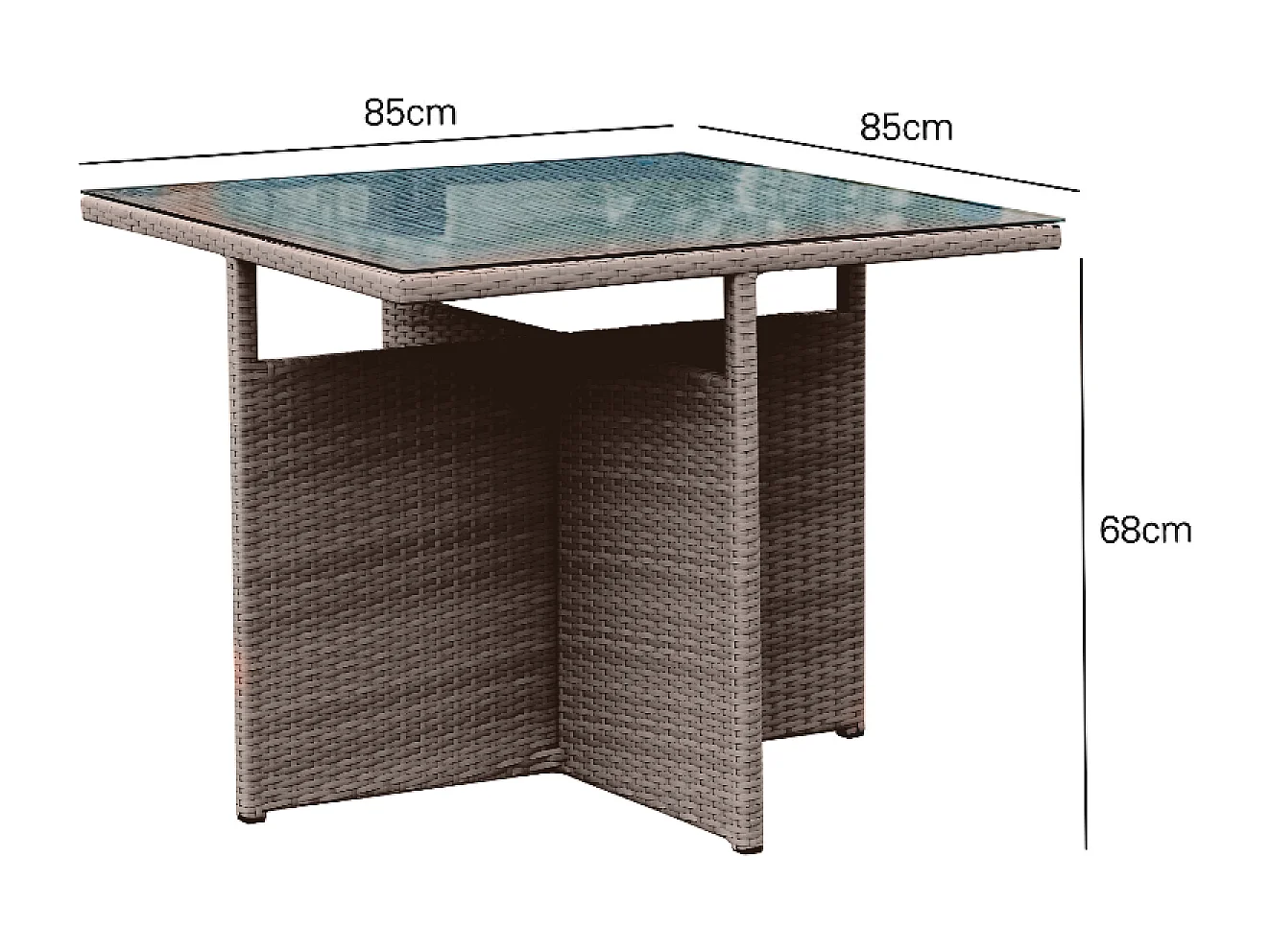 Inklapbare loungeset voor 10 personen van bruin gevlochten kunsthars SAMOA - Comfortabel, modulair en elegant!