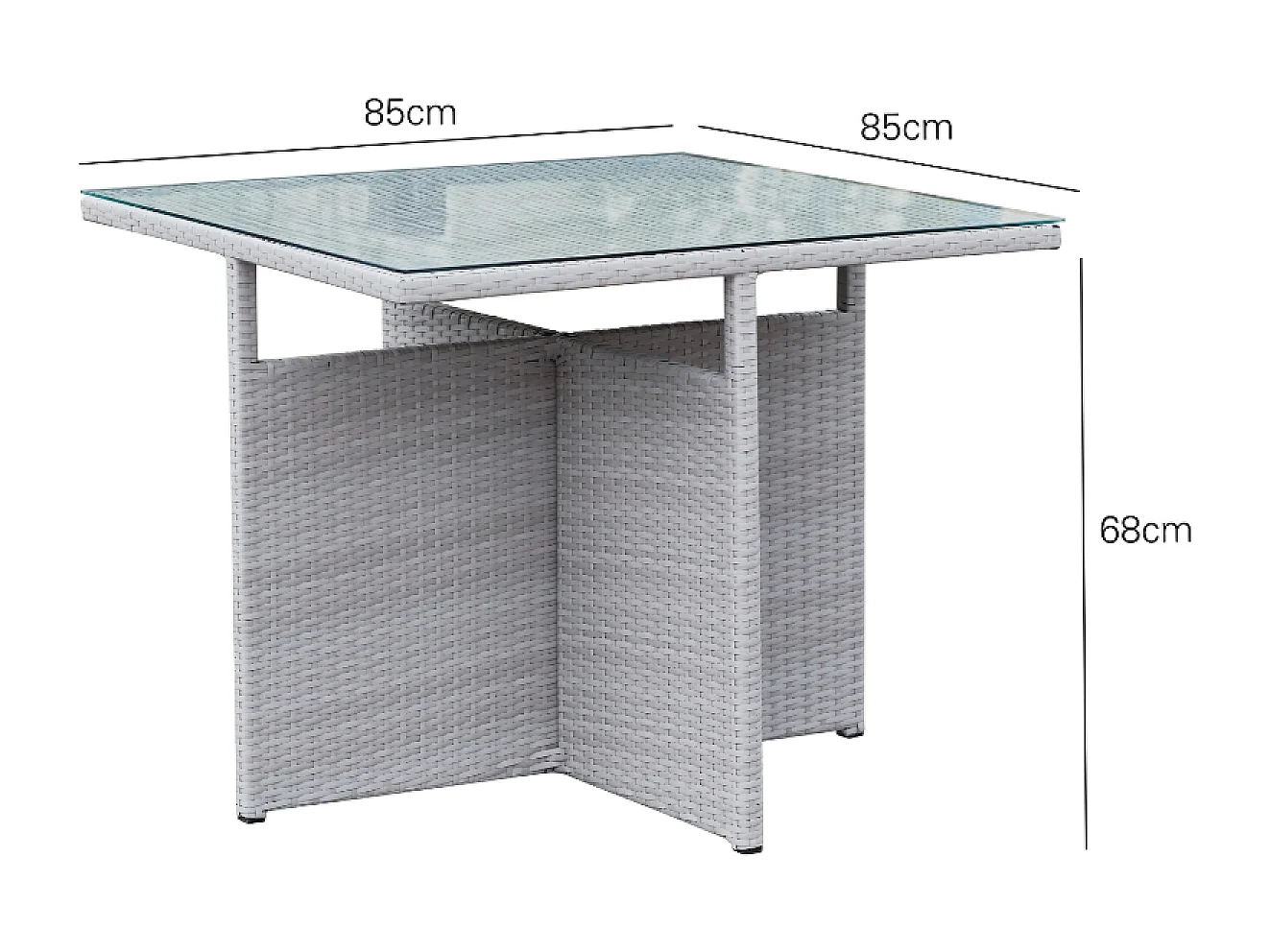 Conjunto de muebles de jardín de resina gris de 10 plazas SAMOA