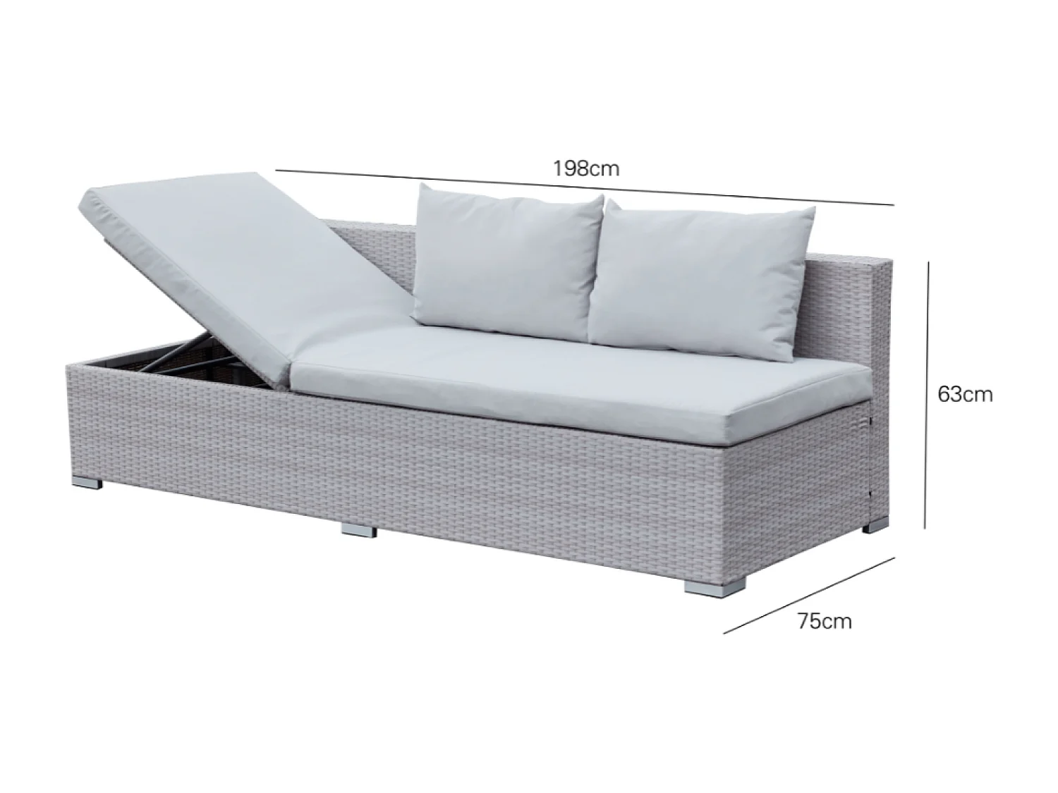 Conjunto de muebles de jardín de resina gris de 10 plazas SAMOA