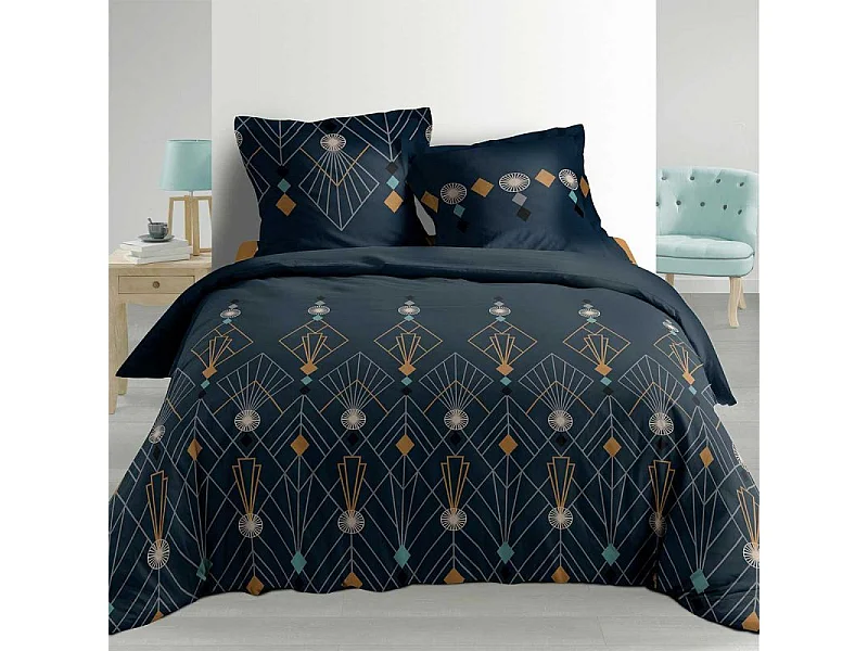 Parure de Lit 3 Pièces "Maestria" 240x220cm Noir