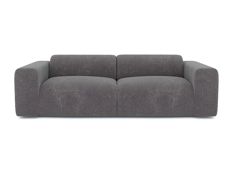 Canapé 3 places velours à motifs gris MYRA