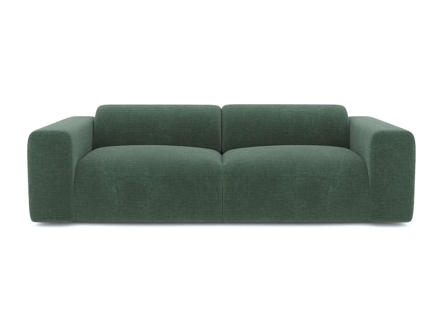 Canapé 3 places velours à motifs vert émeraude MYRA