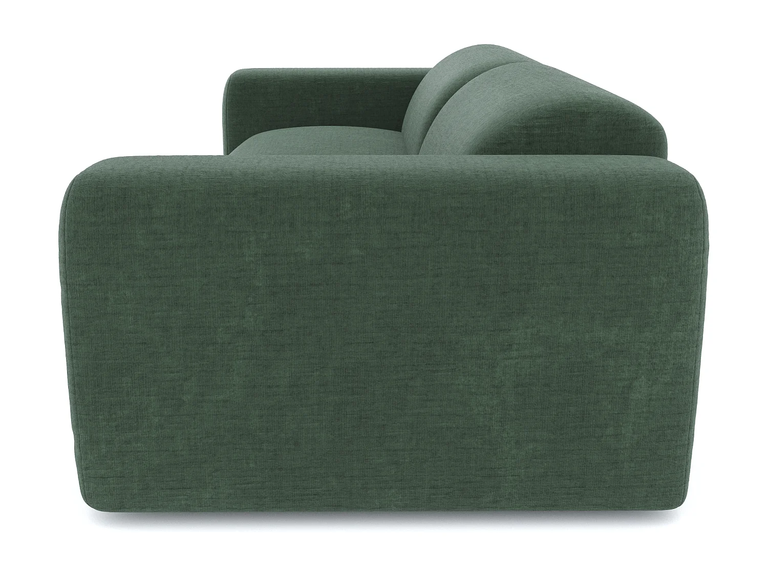 Canapé 3 places velours à motifs vert émeraude MYRA