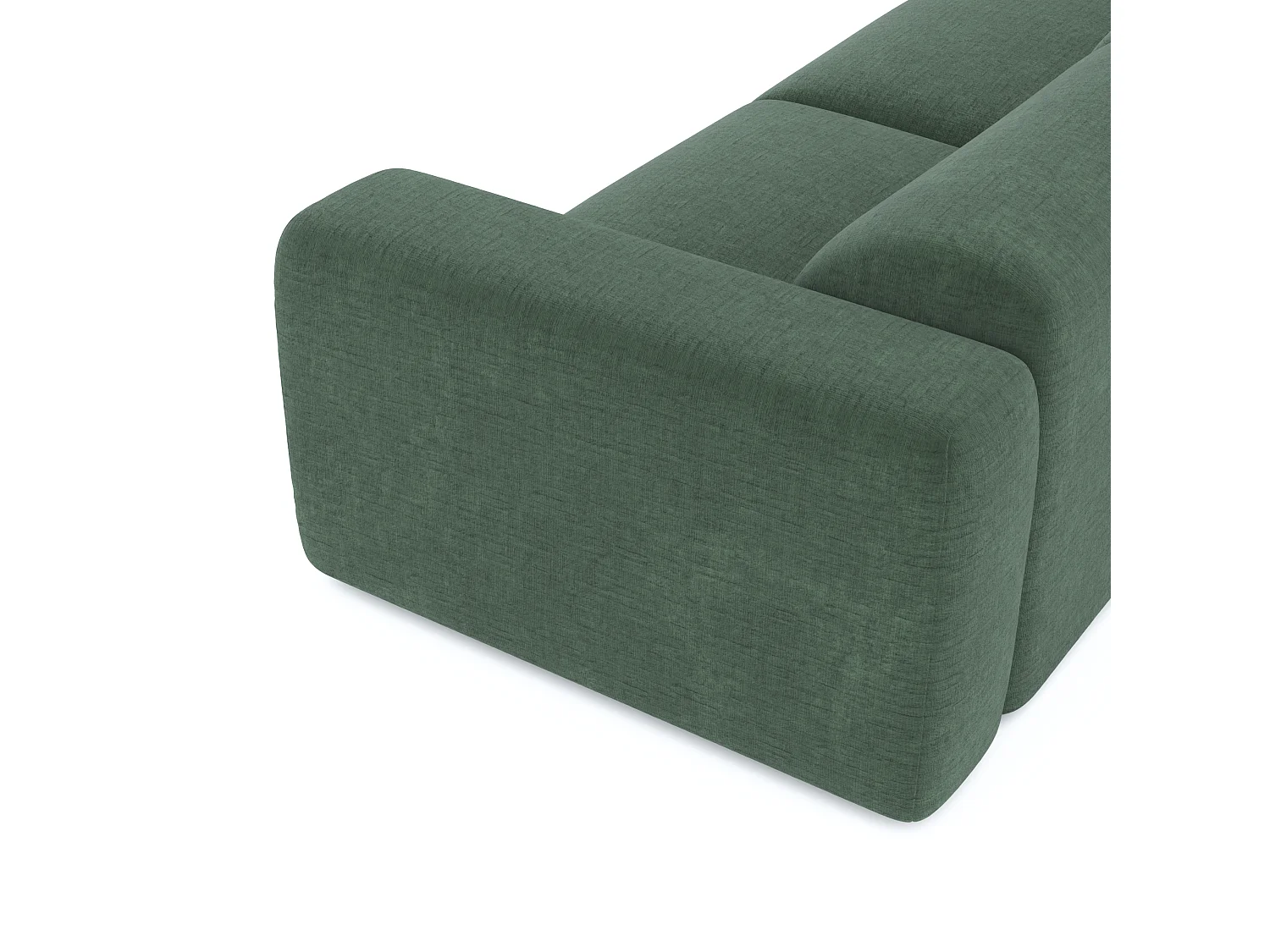 Canapé 3 places velours à motifs vert émeraude MYRA