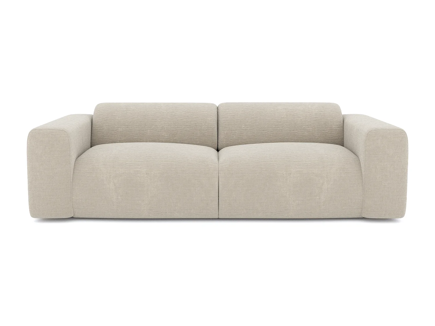 Canapé 3 places velours à motifs beige