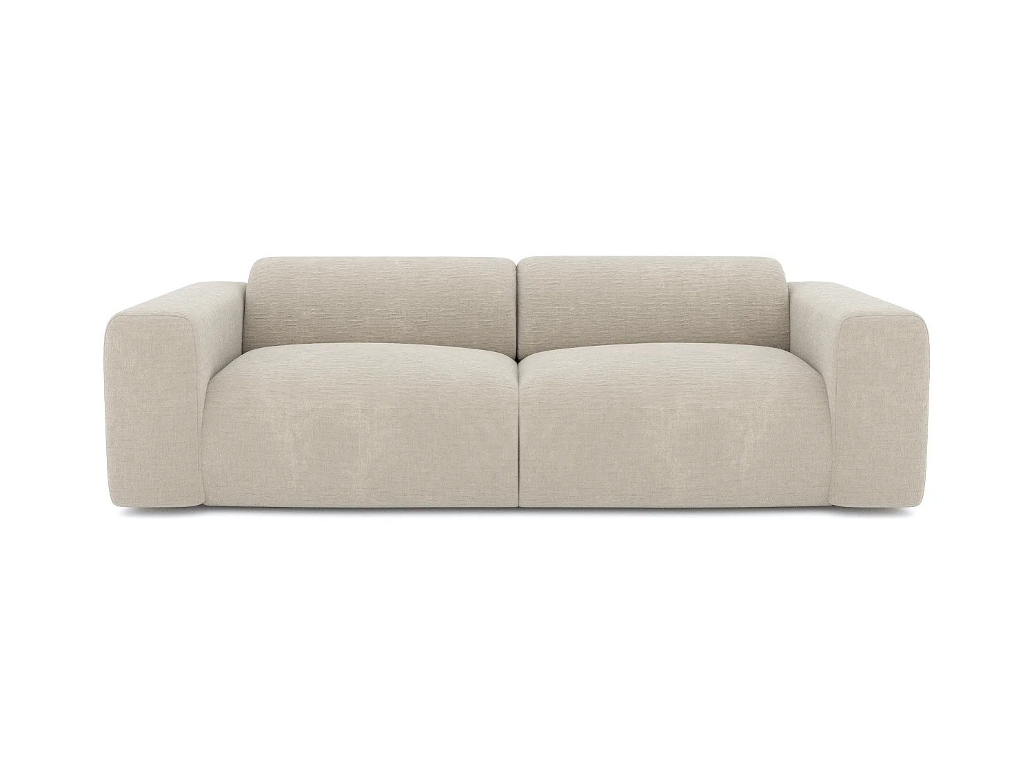 Canapé 3 places velours à motifs beige