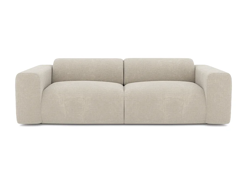 Canapé 3 places velours à motifs beige