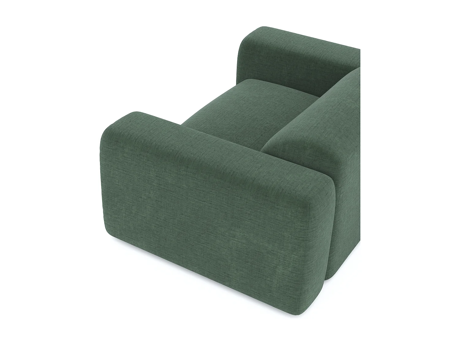 Fauteuil de salon velours à motifs vert émeraude MYRA