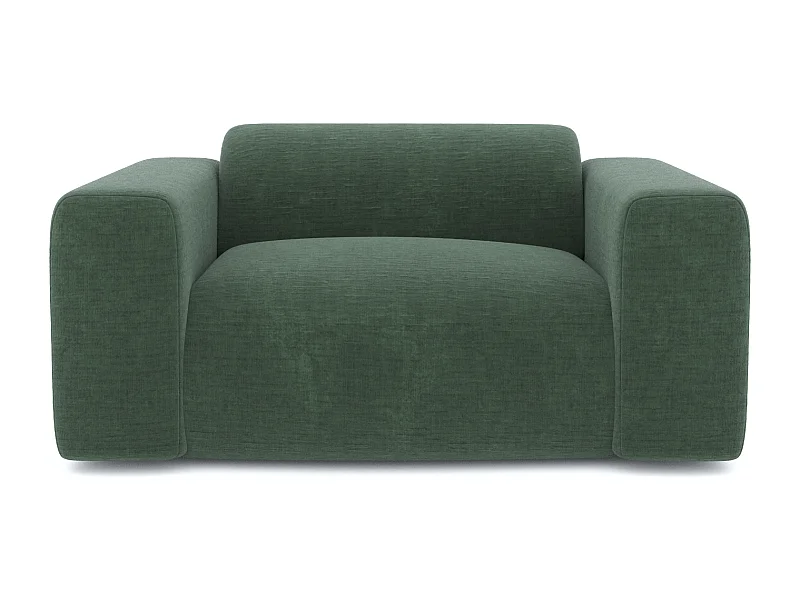 Fauteuil de salon velours à motifs vert émeraude MYRA