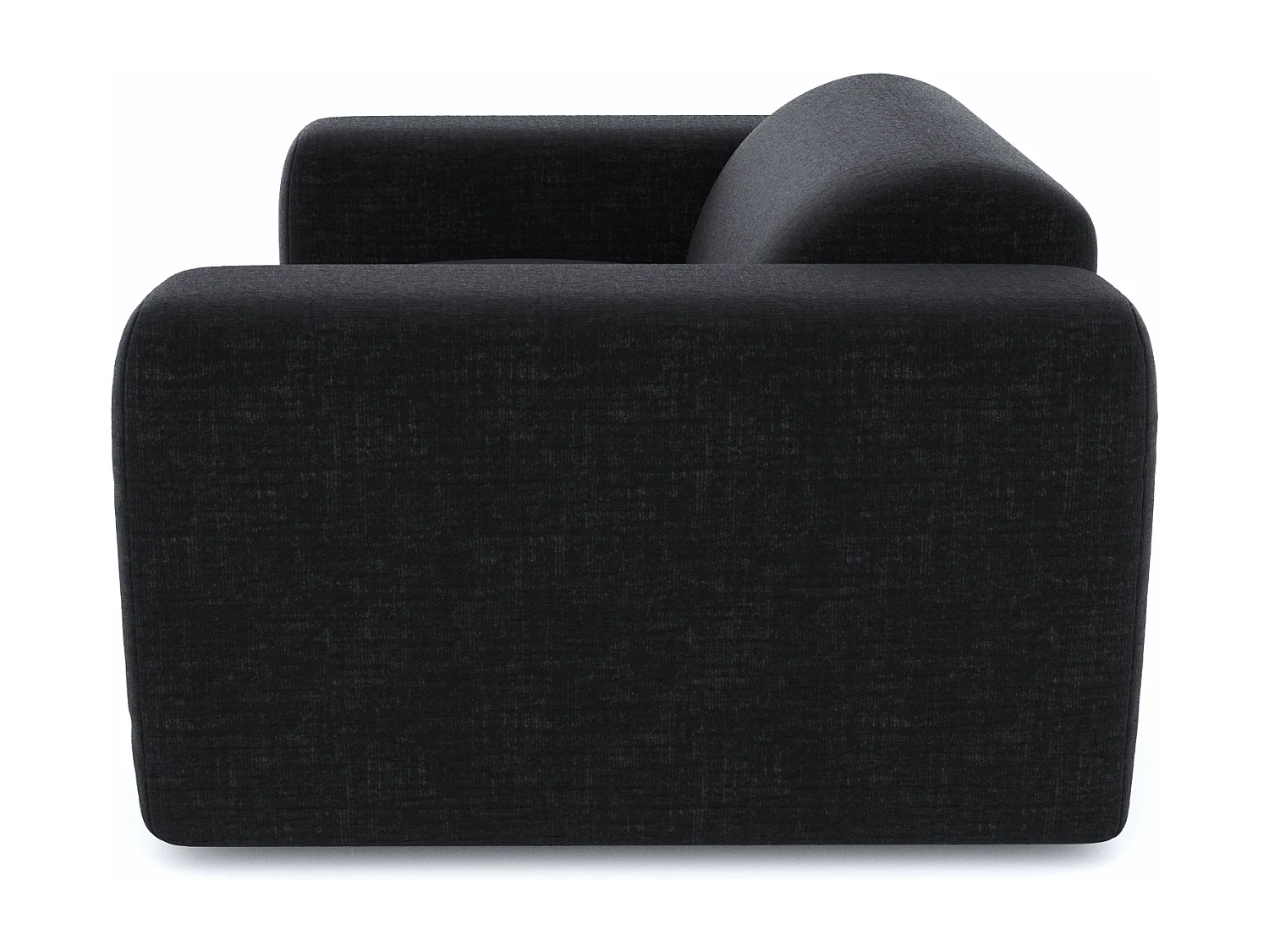 Fauteuil de salon velours à motifs anthracite MYRA