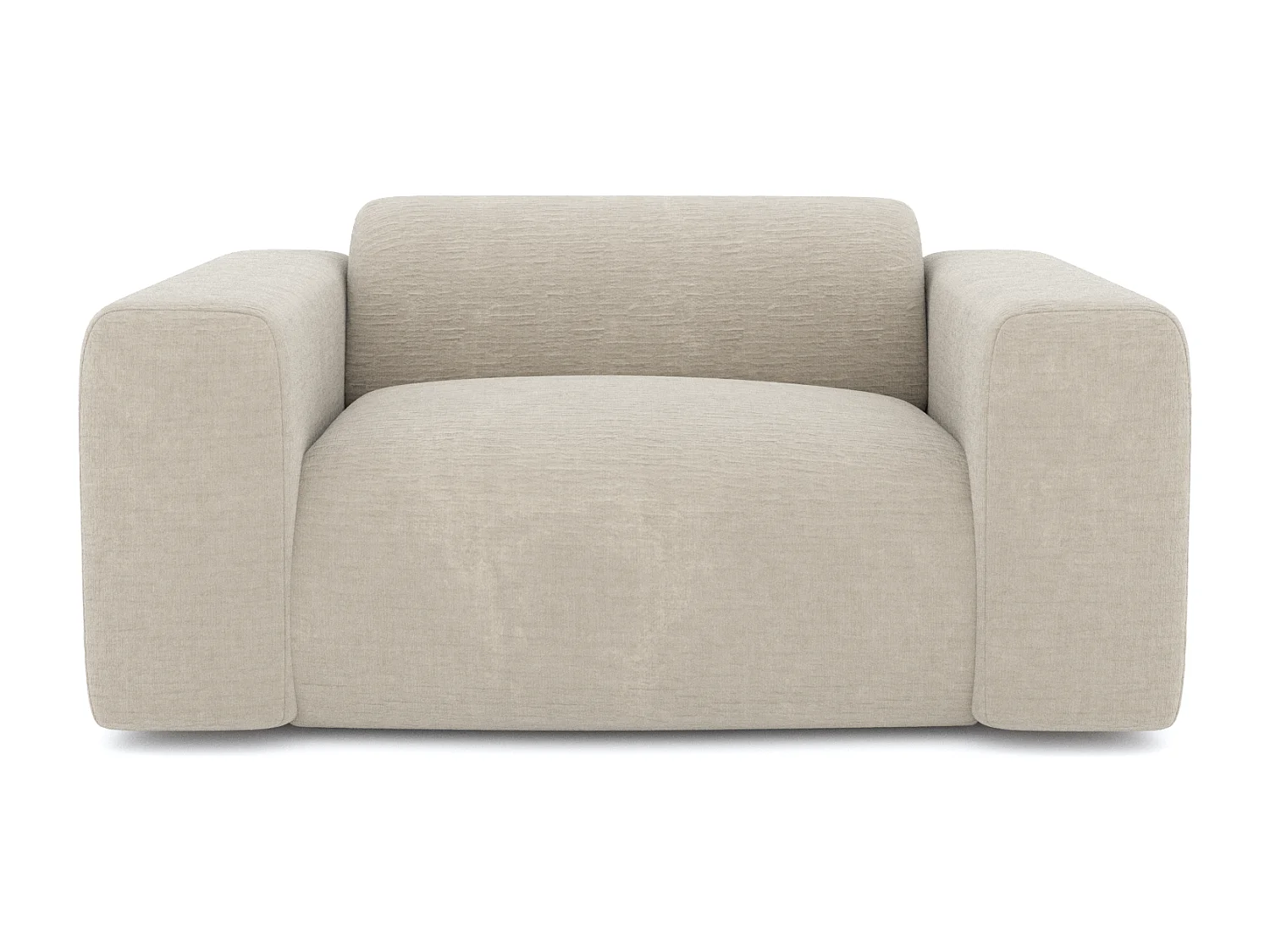 Fauteuil de salon velours à motifs beige MYRA