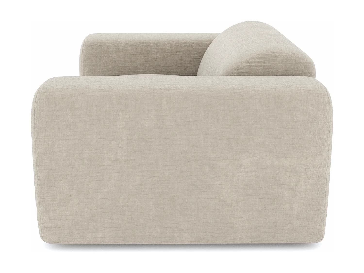 Fauteuil de salon velours à motifs beige MYRA