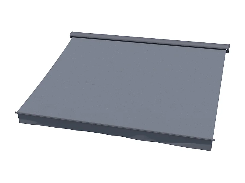 Elektrisch Zonnescherm Grijs 3x2,5m Lozio Polyester Waterafstotend - Afstandsbediening Inbegrepen