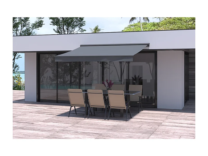 Store banne 3 x 2,5 m gris LOZIO