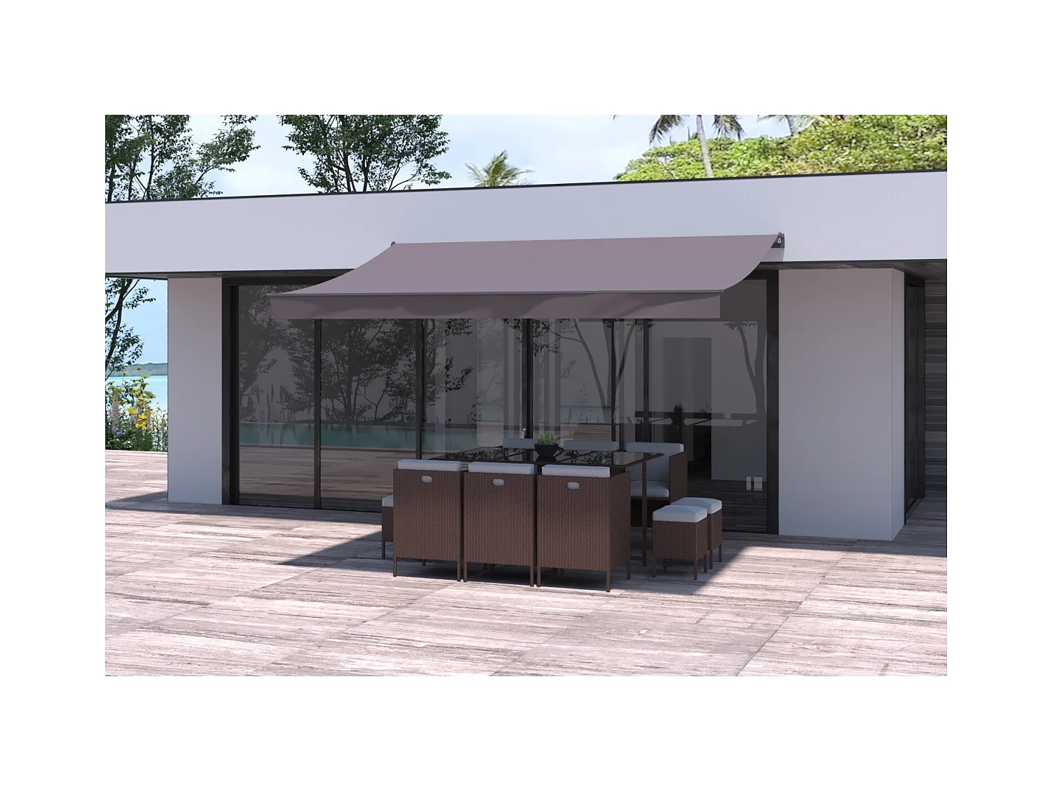 Store banne 4 x 2,5 m taupe ADRO
