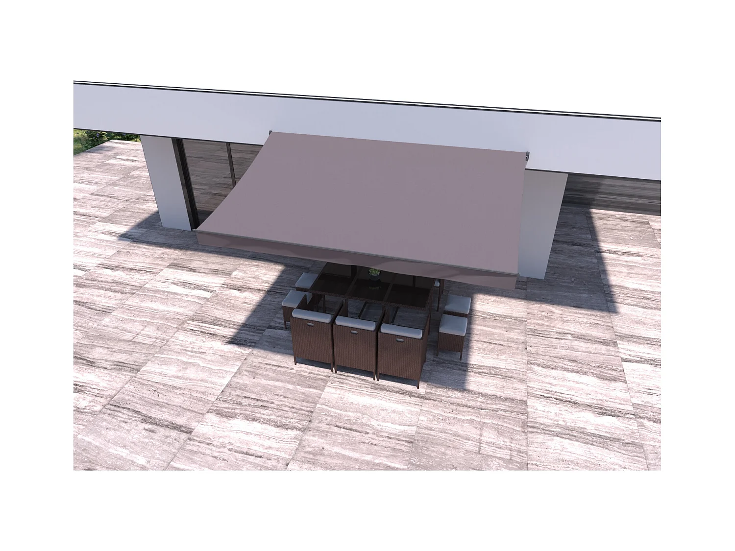 Store banne 4 x 2,5 m taupe ADRO