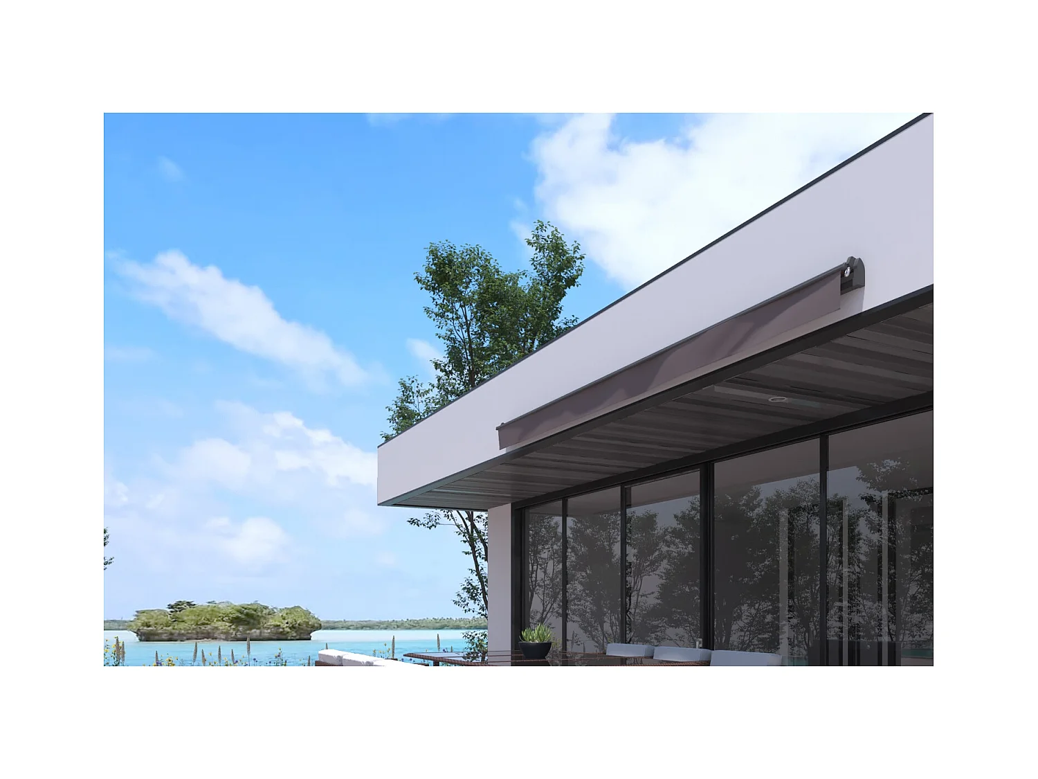 Store banne 4 x 2,5 m taupe ADRO