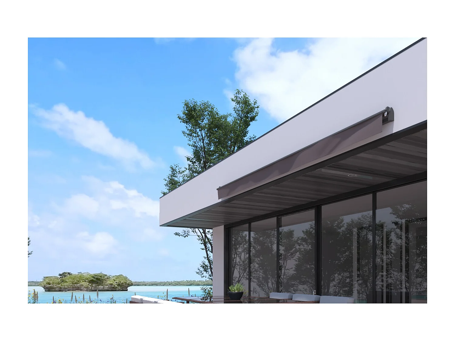 Store banne 4 x 2,5 m taupe ADRO