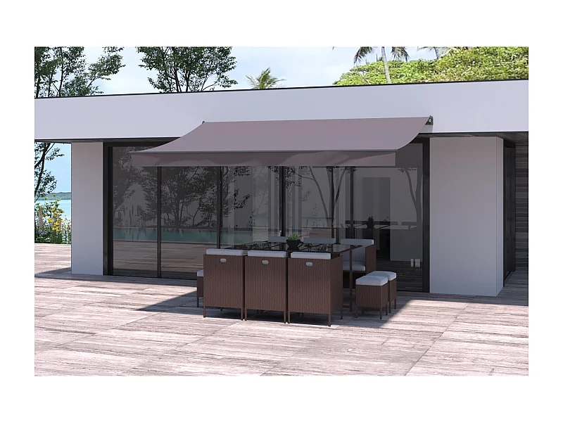 Markise 4 x 2,5 m Taupe ADRO