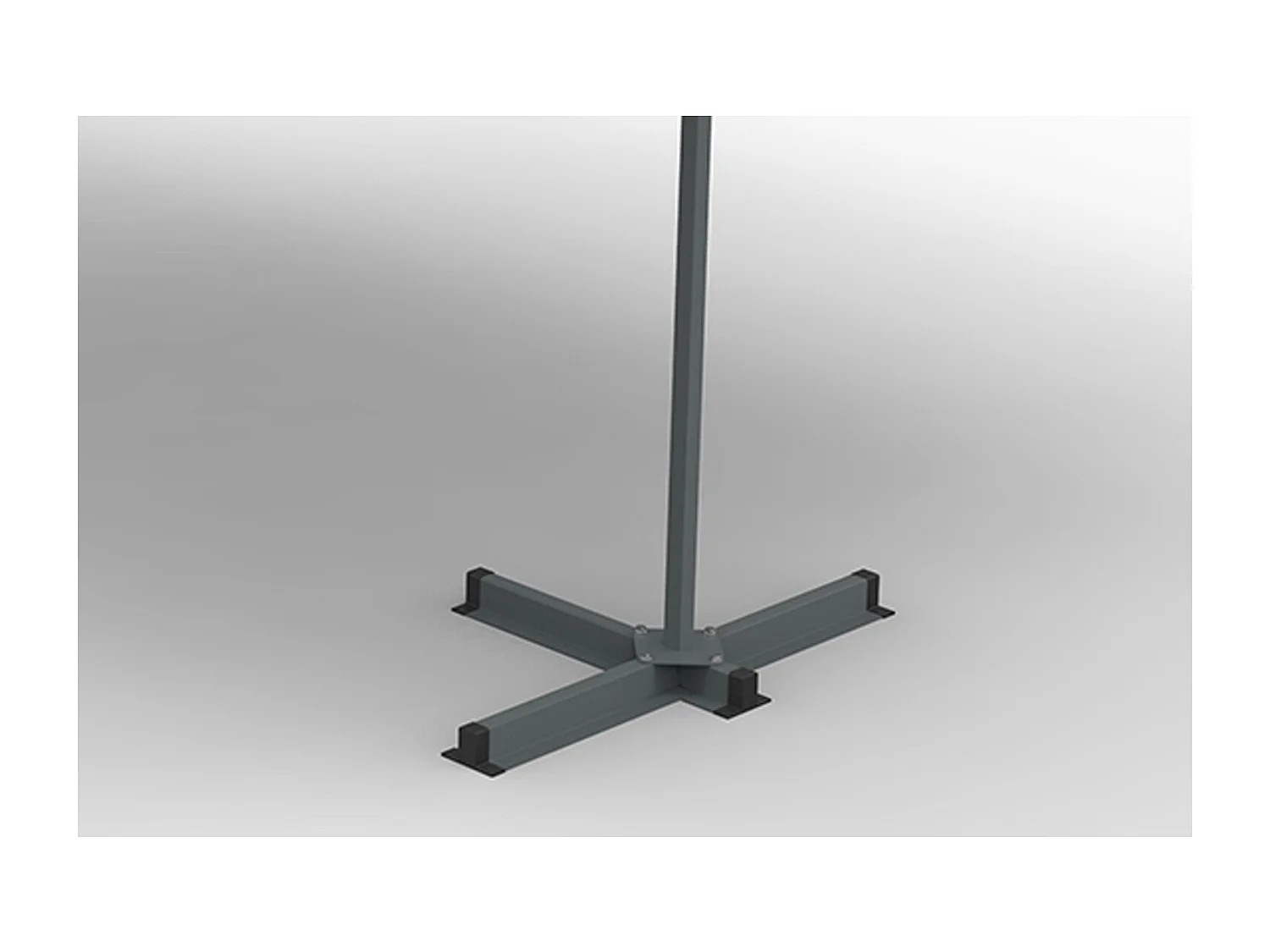 Store banne double pente 4 x 3 m gris ISEO