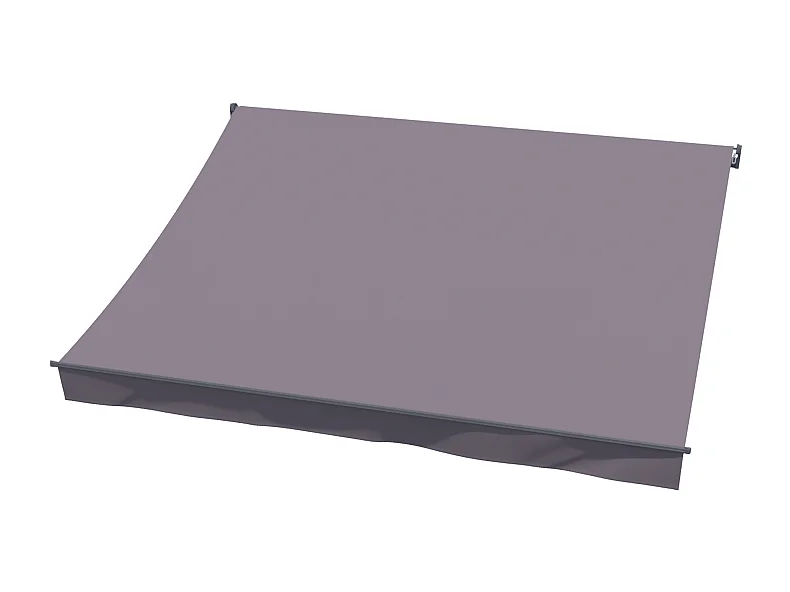 Toldo Manual 3x2,5 m Taupe Poliéster ADRO - Alumínio, Hidrofugado, Fácil de Instalar
