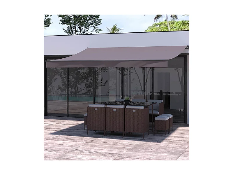 Store banne manuel 4 x 3 m taupe ADRO