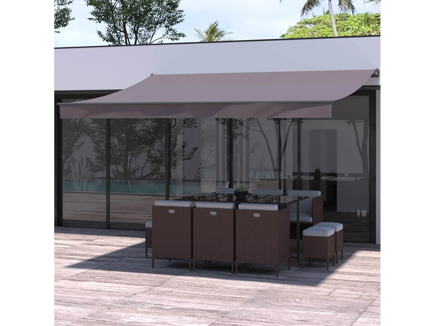 Manuelle Markise 4 x 3 m Taupe ADRO