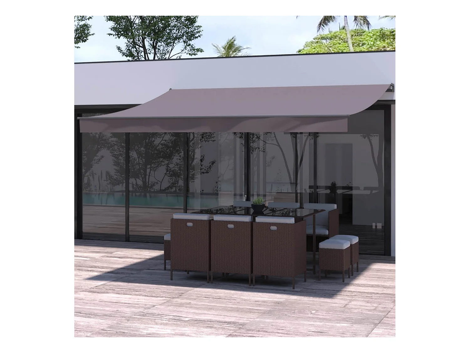 Manuelle Markise 4 x 3 m Taupe ADRO