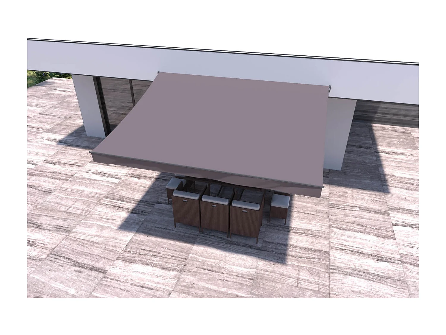 Store banne manuel 4 x 3 m taupe ADRO