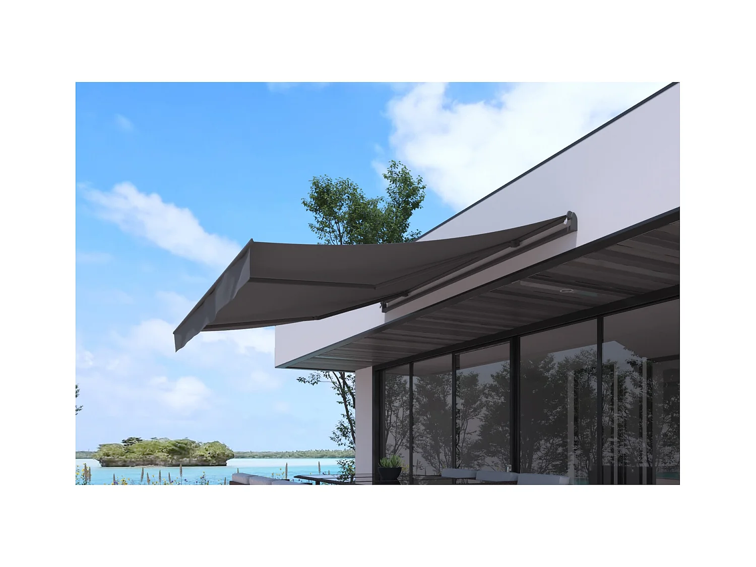 Toldo manual gris 3x2,5m ADRO