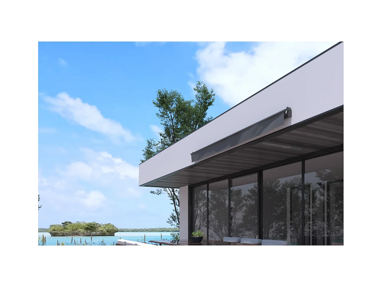 Toldo manual gris 3x2,5m ADRO