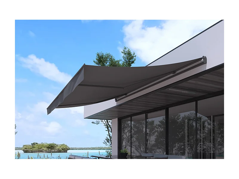 Store banne manuel 4 x 2,5 m gris ADRO