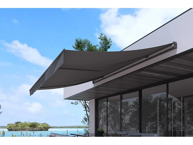 Store banne manuel 4 x 2,5 m gris ADRO