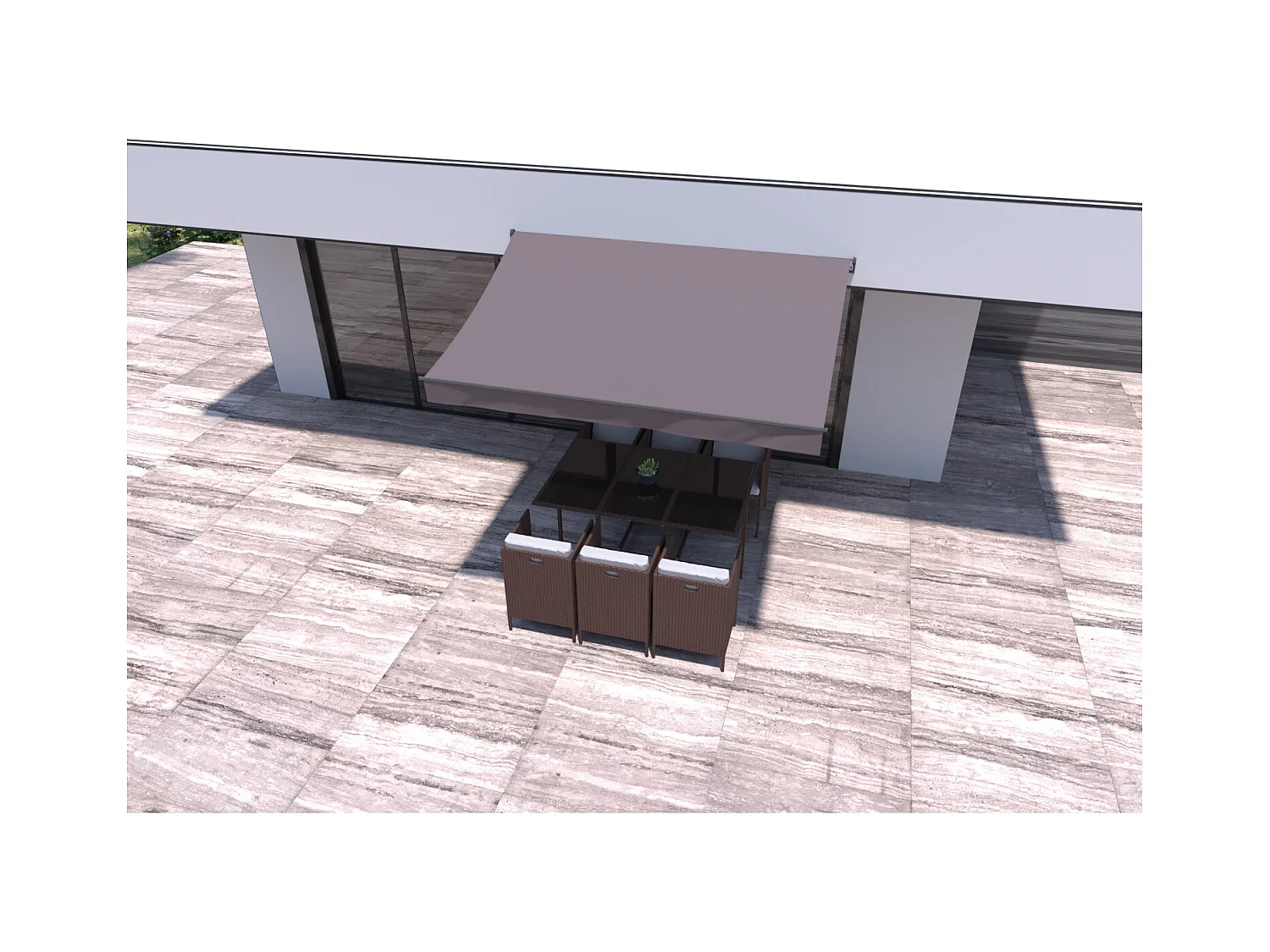 Toldo manual gris topo 3x2m ADRO