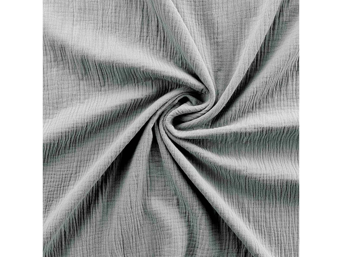 Set Lenzuola 3 Pezzi "Angelia" in Mussola di Cotone Grigio 260x240cm