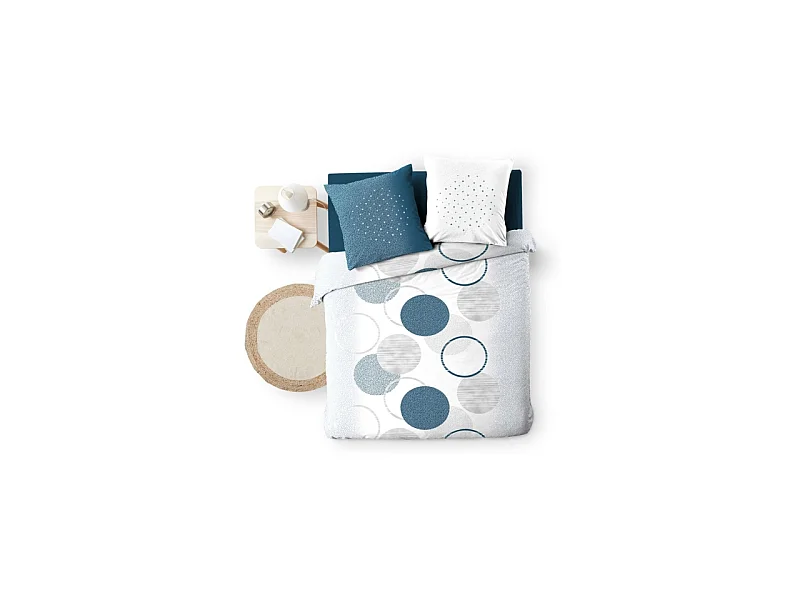 Parure de Lit 3 Pièces "Voie Lactee" 240x220cm Bleu