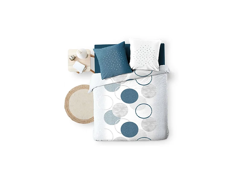 Parure de Lit 3 Pièces "Voie Lactee" 240x220cm Bleu