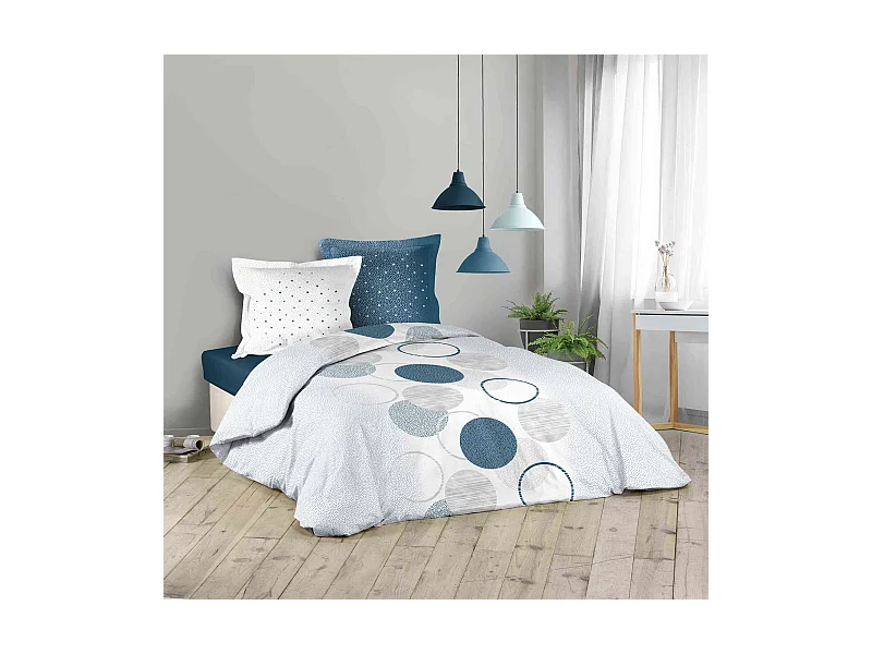 Parure de Lit 3 Pièces "Voie Lactée" 260x240cm Bleu