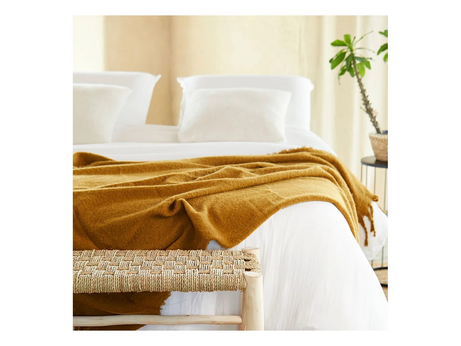 Tweepersoons Dekbedovertrek van Wit Katoenen Gaze "Angelia" 240x220cm Uitzonderlijk Comfort en Ultra-Zachte Touch