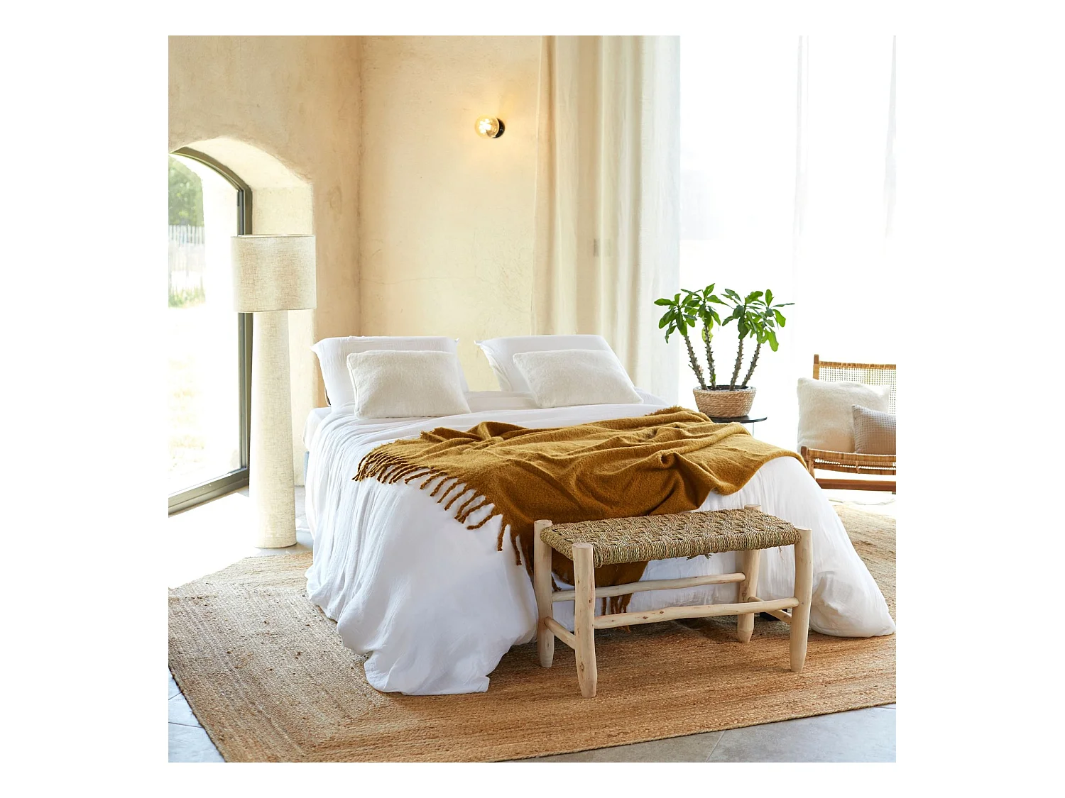 Tweepersoons Dekbedovertrek van Wit Katoenen Gaze "Angelia" 240x220cm Uitzonderlijk Comfort en Ultra-Zachte Touch