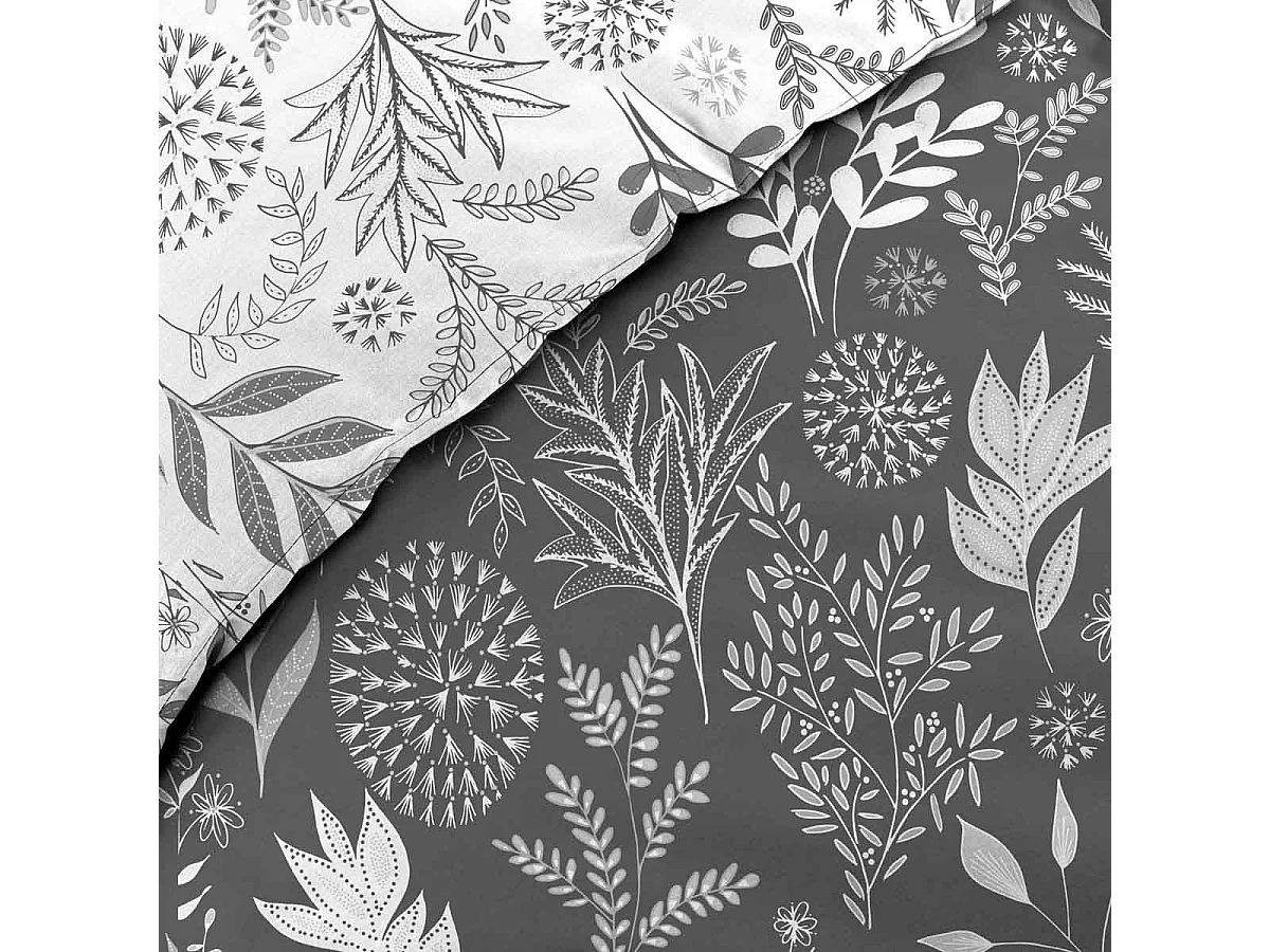 Parure de Lit 3 Pièces "Suzanne" 260x240cm Anthracite