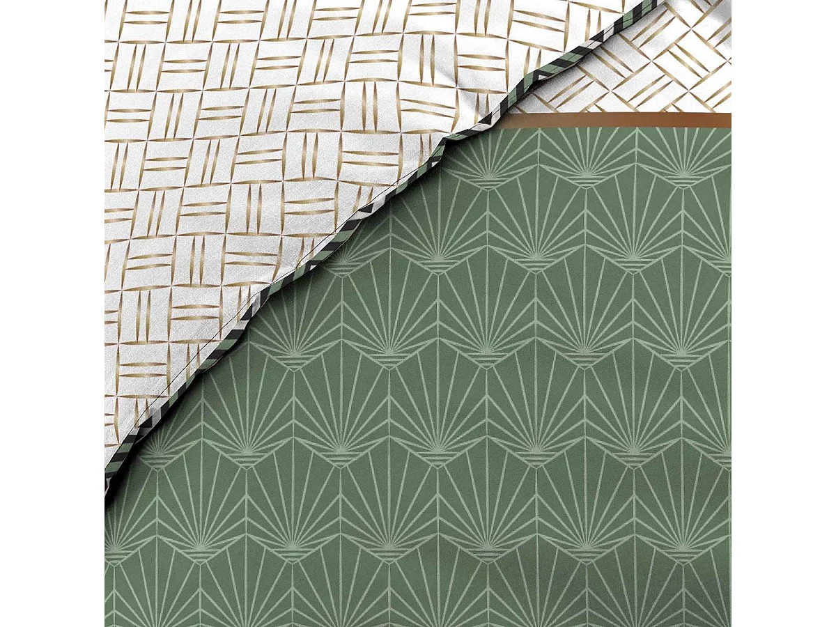Parure de Lit 3 Pièces "Belor" 260x240cm Vert