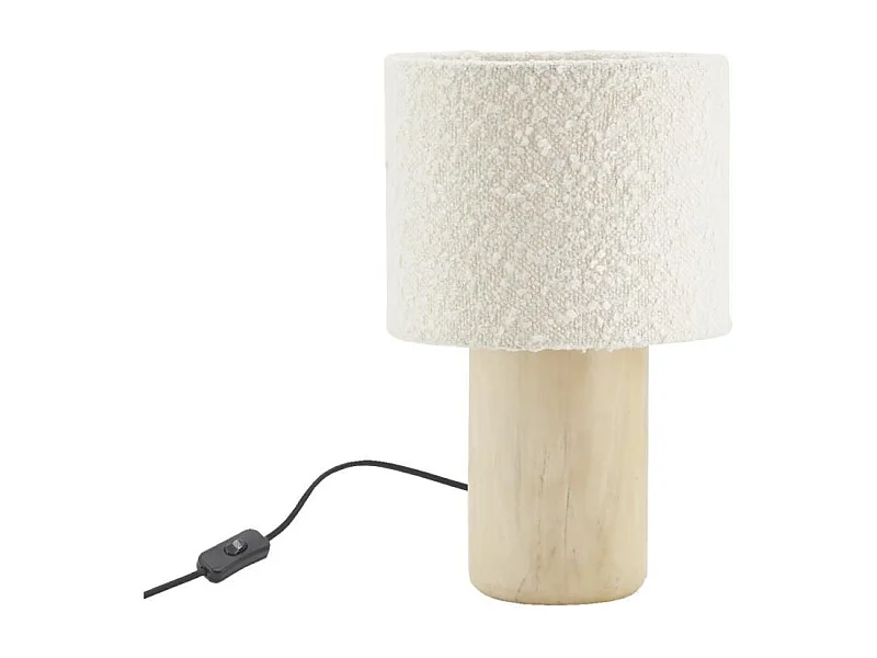Lampe en métal et coton bouclette