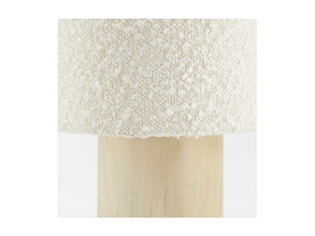 Lampe en métal et coton bouclette