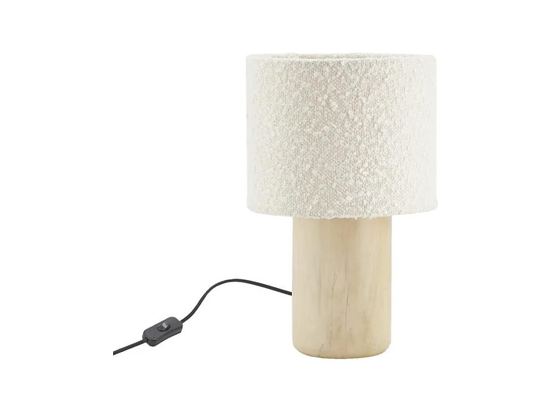 Lampe en métal et coton bouclette