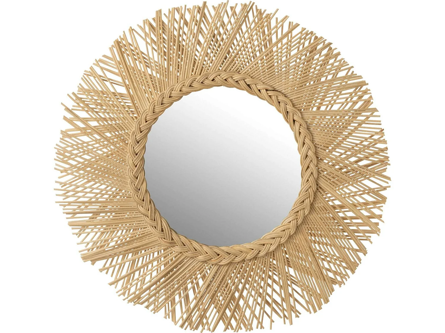 Miroir mural Lakesite en Rotin