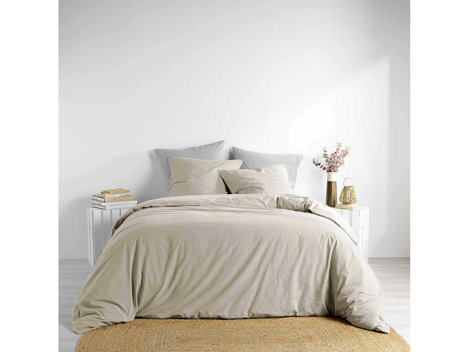 Parure de Lit 3 Pièces "Linette" 240x220cm Lin