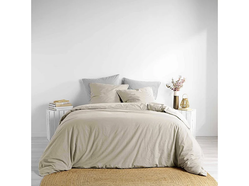 Parure de Lit 3 Pièces "Linette" 240x220cm Lin